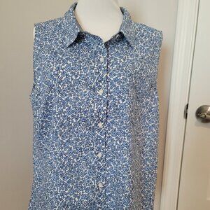 Tommy Hilfiger Floral Print Sleeveless Blouse - XL